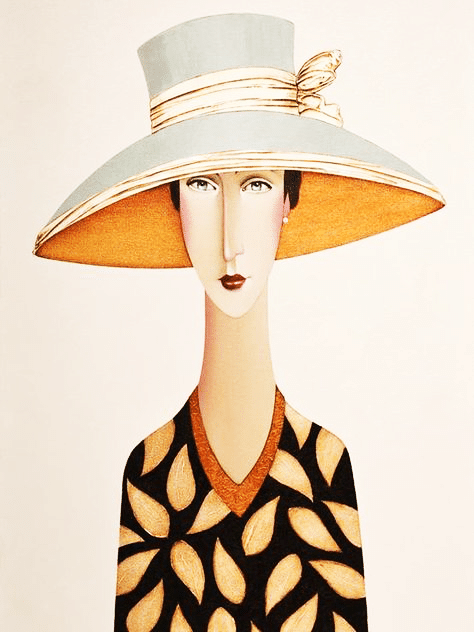 jahreszeiten serie frau mit hut sommer (mg 541) gobelin stickbild stickpackung