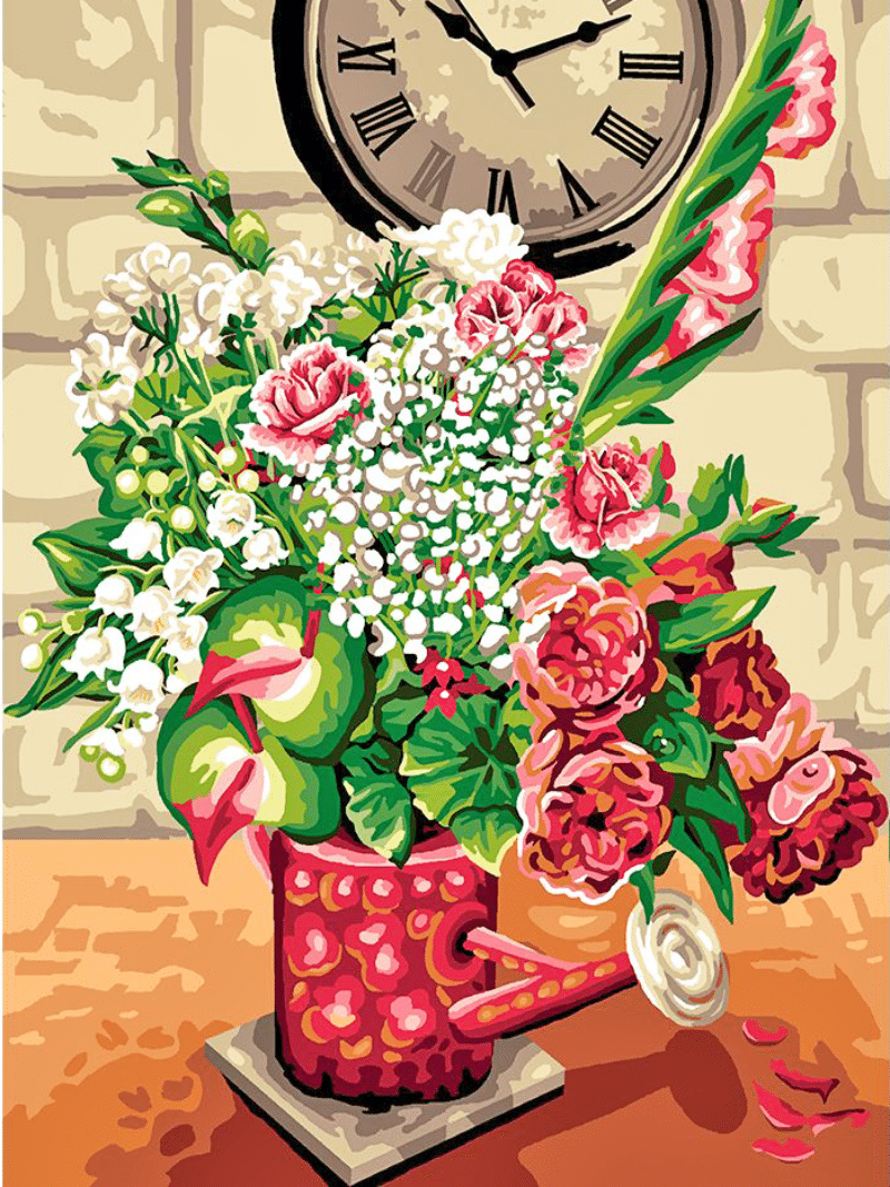 gemischter blumenstrauß (mg 548) gobelin stickbild stickpackung