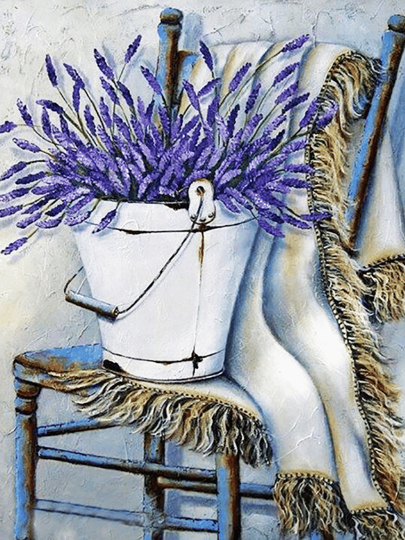 lavendel in einem eimer (mg 556) gobelin stickbild stickpackung