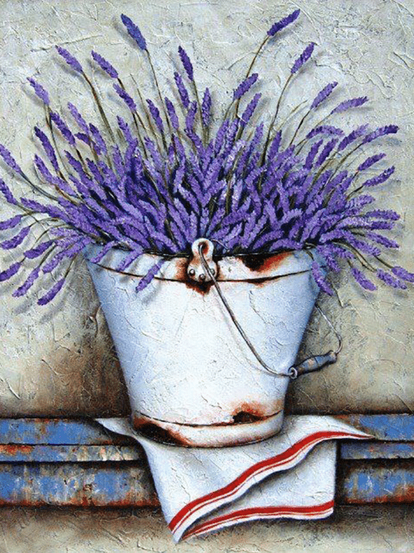 lavendel in einem eimer ii. (mg 559) gobelin stickbild stickpackung
