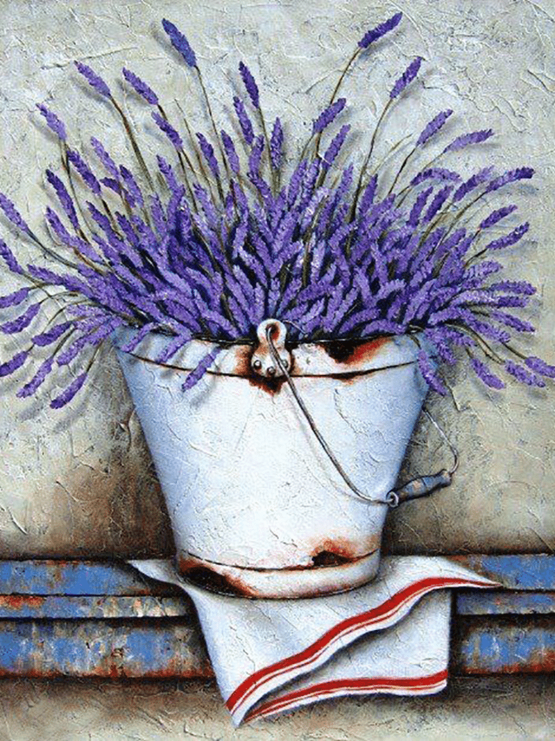 lavendel in einem eimer ii. (mg 559) gobelin stickbild stickpackung