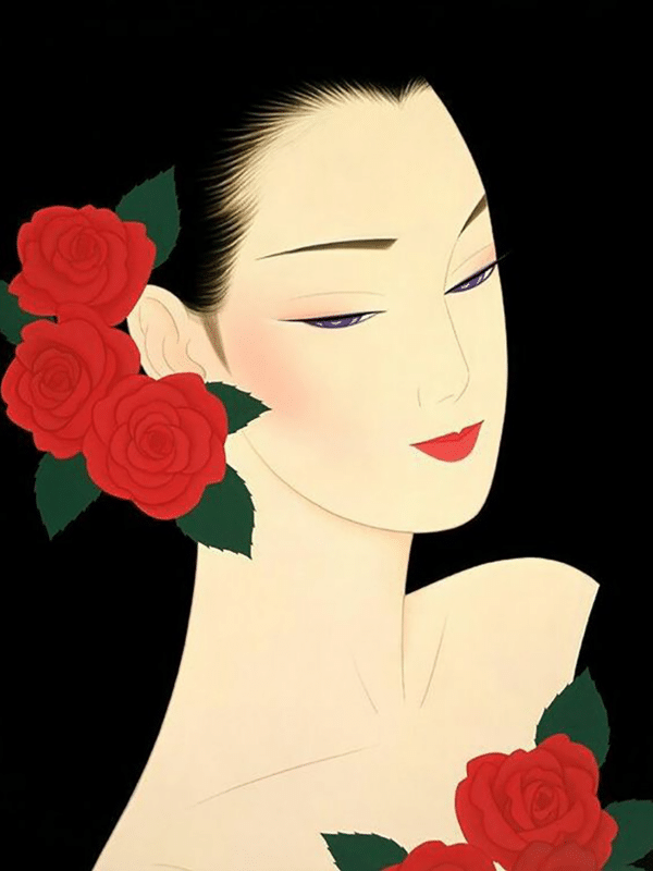 japanische frau ii. (mg 595) gobelin stickbild stickpackung