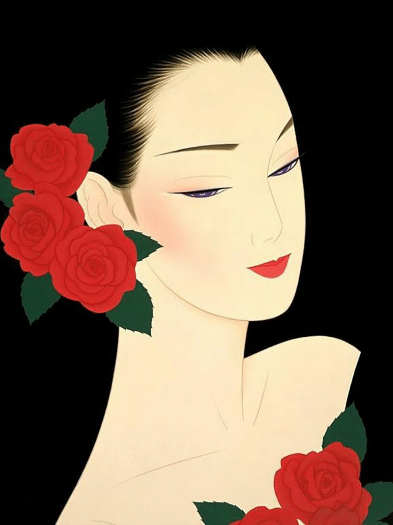 japanische frau ii. (mg 595) gobelin stickbild stickpackung