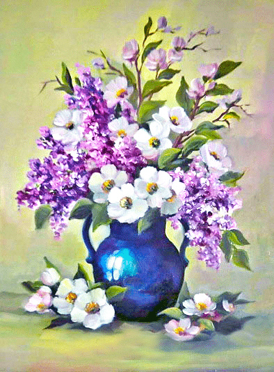 frühlingsblumen stilleben (mg 606) gobelin stickbild stickpackung