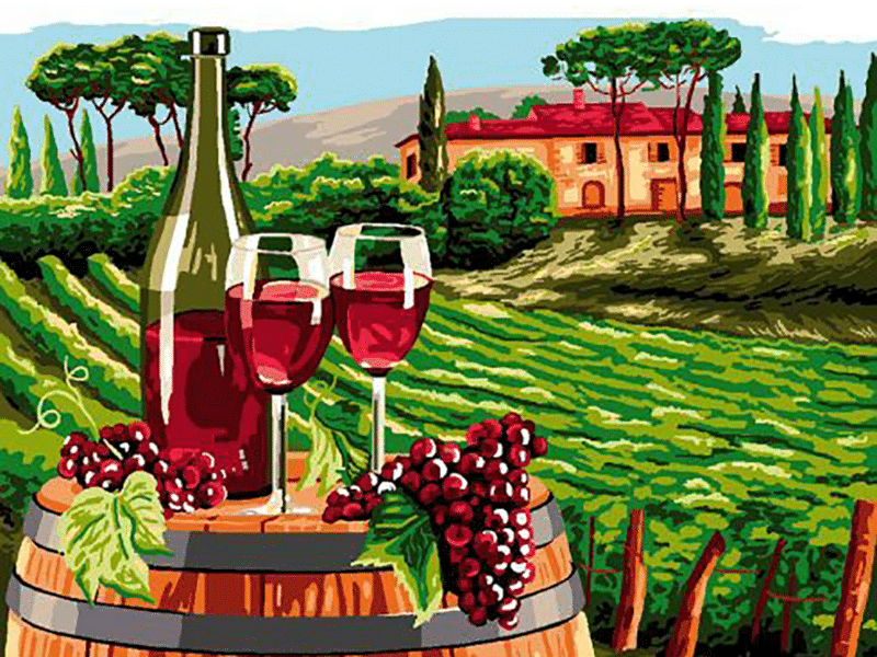 weinregion (mg 611) gobelin stickbild stickpackung