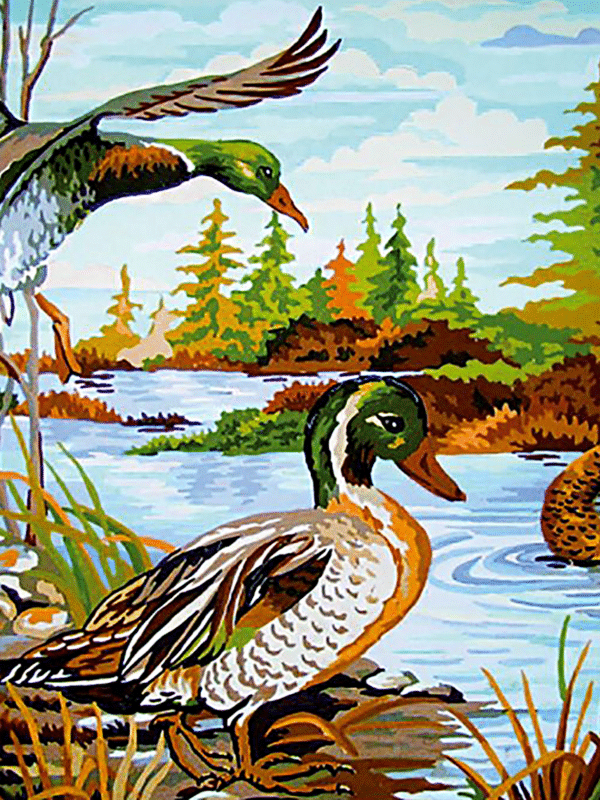 wilde enten (mg 630) gobelin stickbild stickpackung