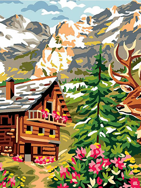rehe in den alpen (mg 633) gobelin stickbild stickpackung