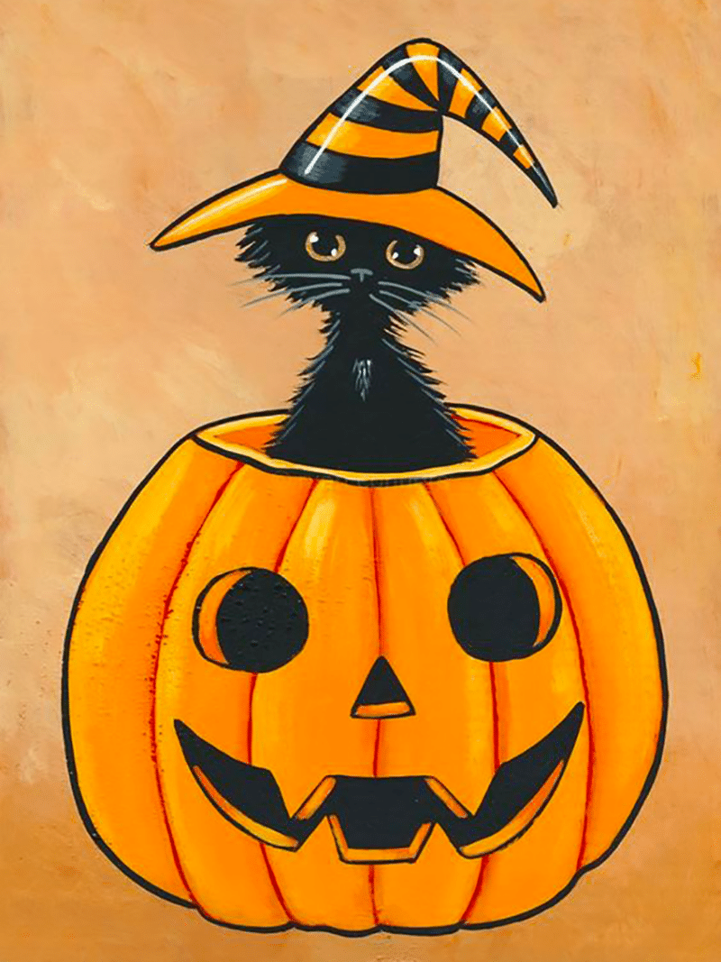 halloween katze (mg 640) gobelin stickbild stickpackung