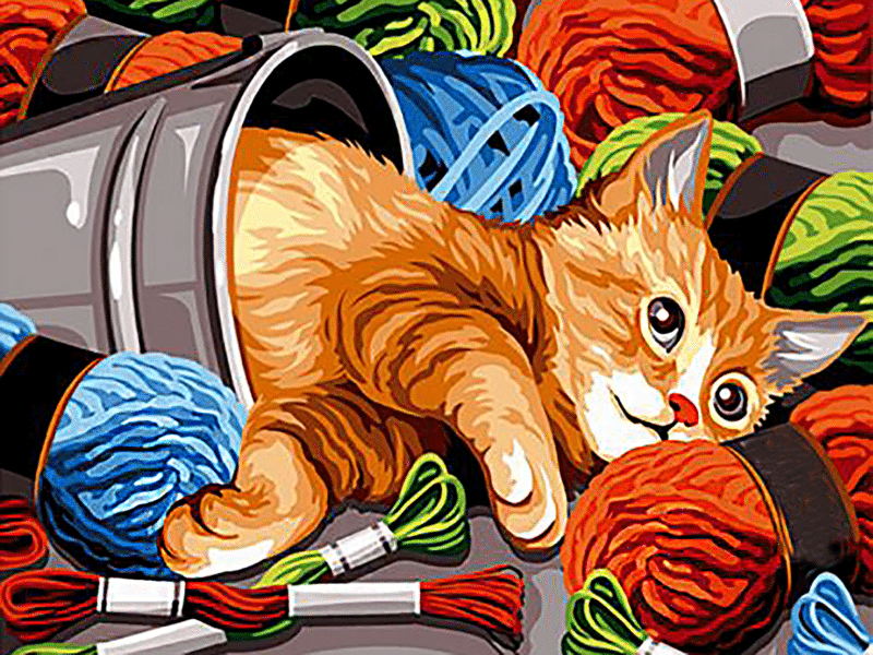 katze mit garne (mg 643) gobelin stickbild stickpackung