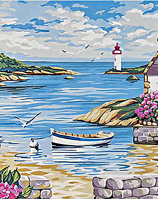 idylle am meer (mg 665) gobelin stickbild stickpackung