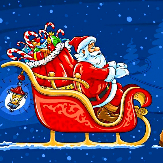 der schlitten des weihnachtsmanns (mg 668) gobelin stickbild stickpackung