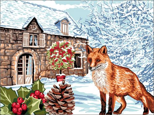 jahreszeiten serie winter (mg 680) gobelin stickbild stickpackung