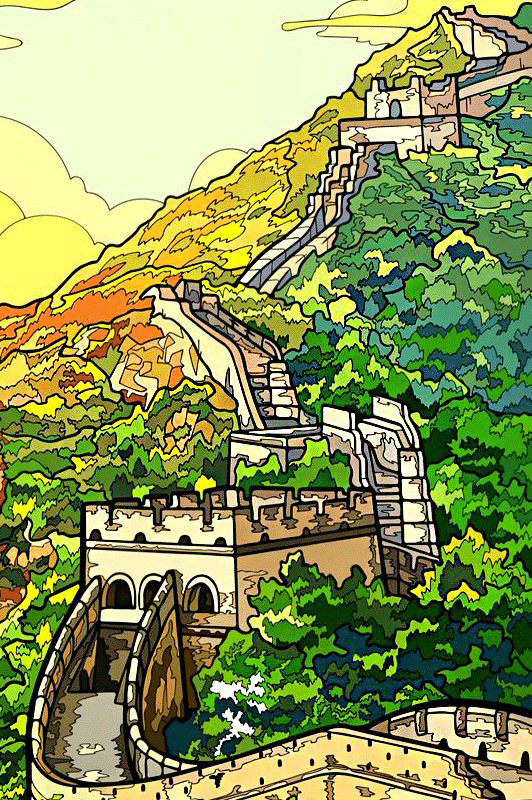 die chinesische mauer (mg 683) gobelin stickbild stickpackung