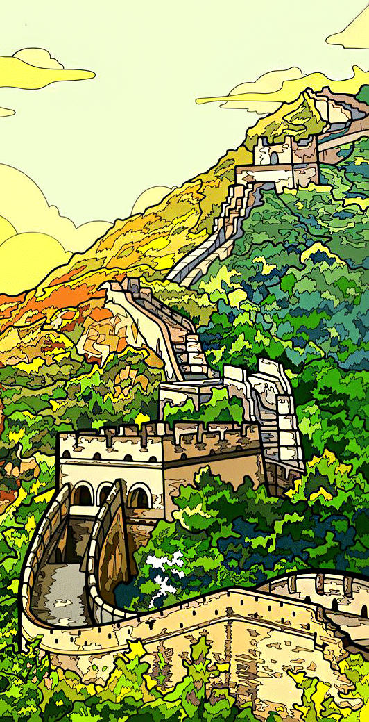 die chinesische mauer (mg 683) gobelin stickbild stickpackung