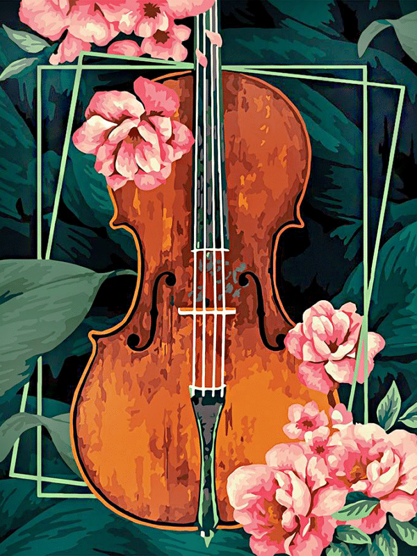 violine (mg 709) gobelin stickbild stickpackung