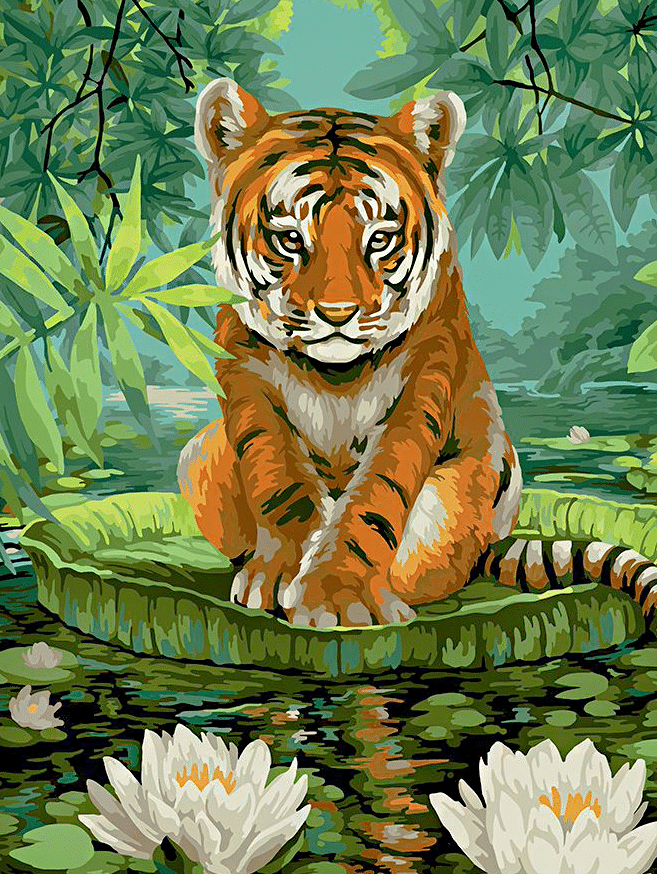 kleiner tiger (mg 710) gobelin stickbild stickpackung