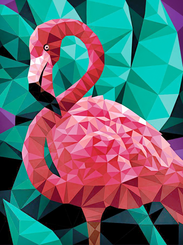 flamingo (mg 713) gobelin stickbild stickpackung
