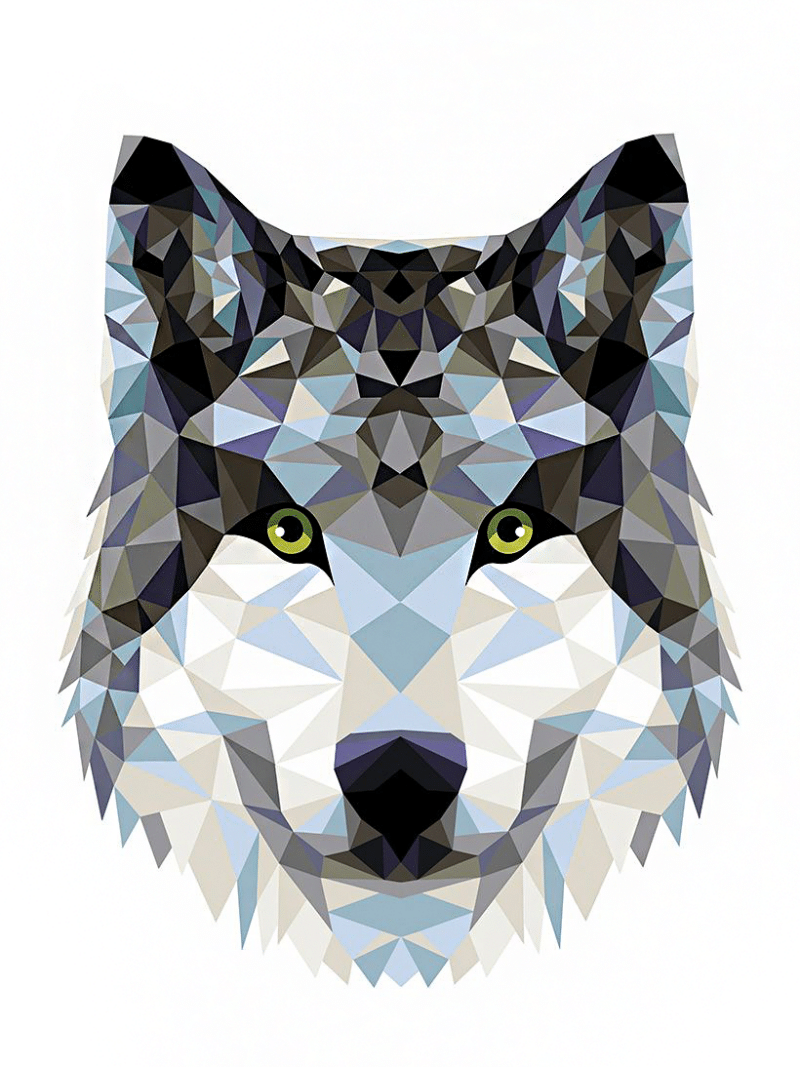 wolf mosaik (mg 714) gobelin stickbild stickpackung