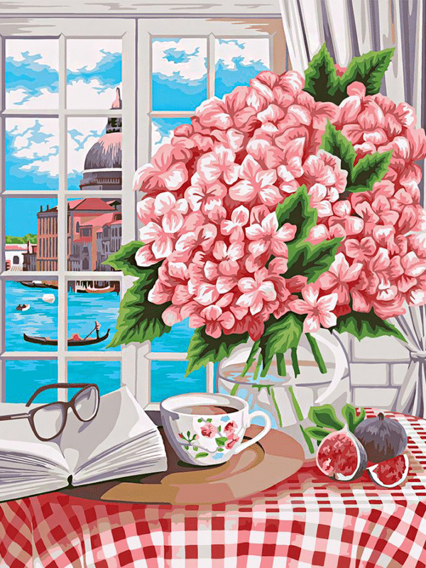 hortensie in venedig (mg 719) gobelin stickbild stickpackung