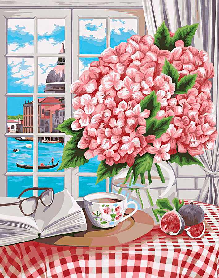 hortensie in venedig (mg 719) gobelin stickbild stickpackung