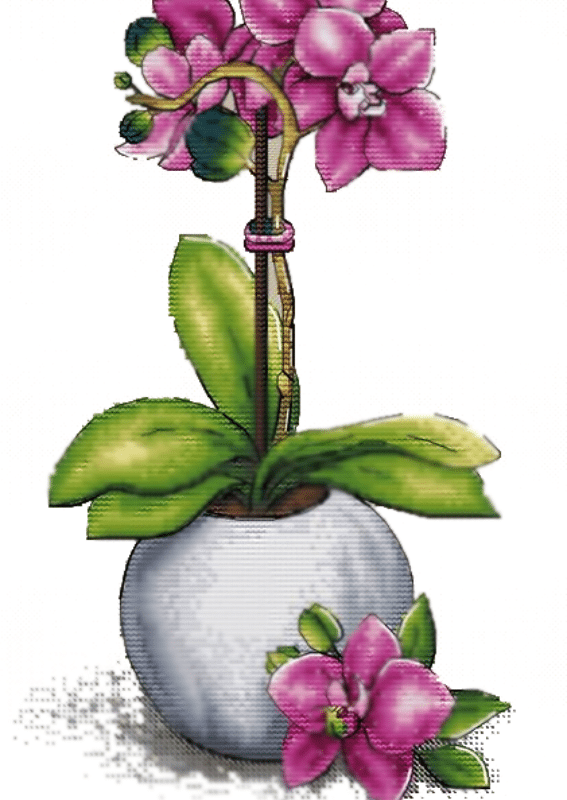lila orchidee (mg 764) gobelin stickbild stickpackung
