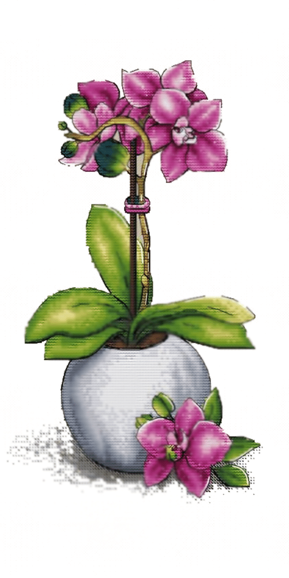 lila orchidee (mg 764) gobelin stickbild stickpackung