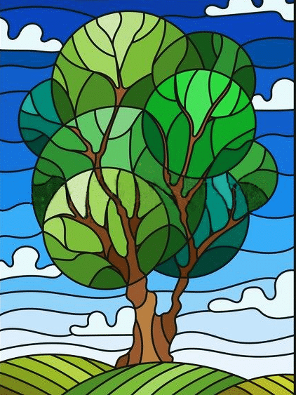 jahreszeiten serie baum sommer (mg 766) gobelin stickbild stickpackung