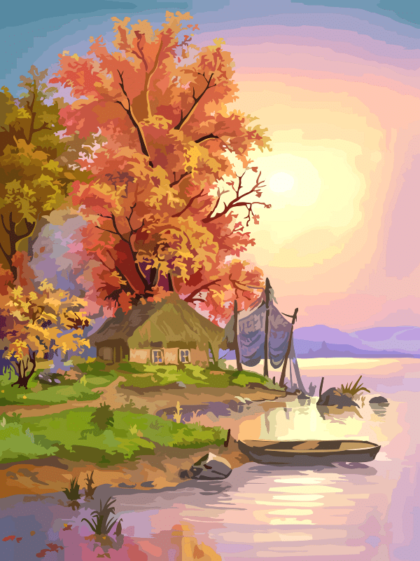 ferienhaus am wasser (mg 781) gobelin stickbild stickpackung