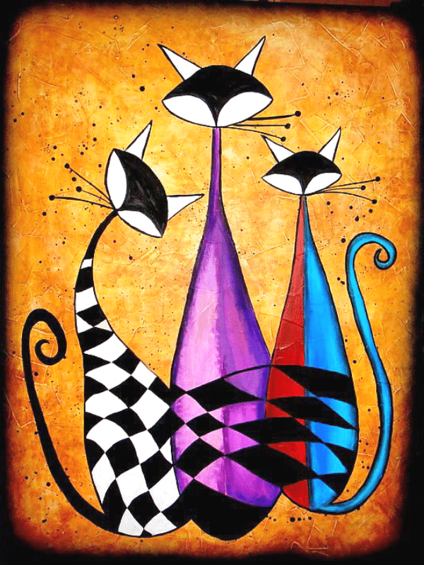 bunte katzen (mg 797) gobelin stickbild stickpackung