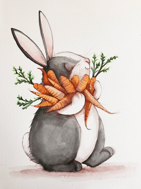 hase mit karotten (mg 822) gobelin stickbild stickpackung