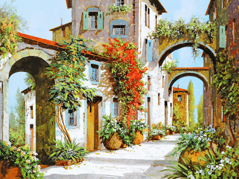 mediterrane straße iv. (mg 824) gobelin stickbild stickpackung