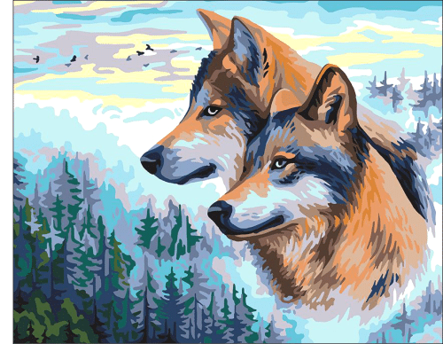 wolfspaar (mg 836) gobelin stickbild stickpackung