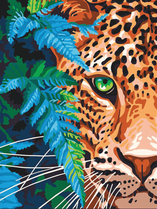leopard (mg 852) gobelin stickbild stickpackung