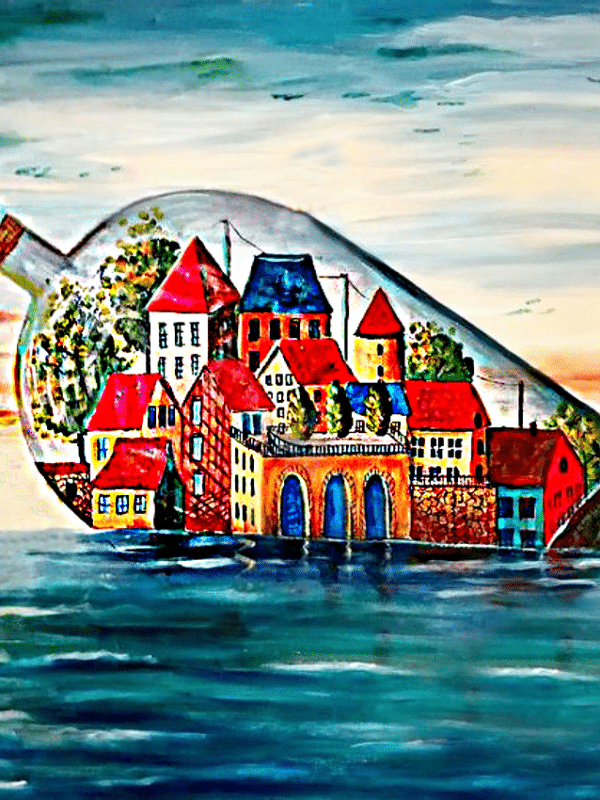 flaschenstadt (mg 859) gobelin stickbild stickpackung