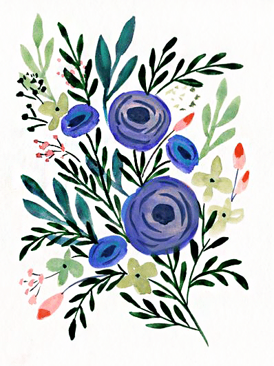 blaue blumen (mg 883) gobelin stickbild stickpackung