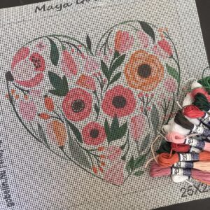 blumenherz (mg 892) gobelin stickbild stickpackung