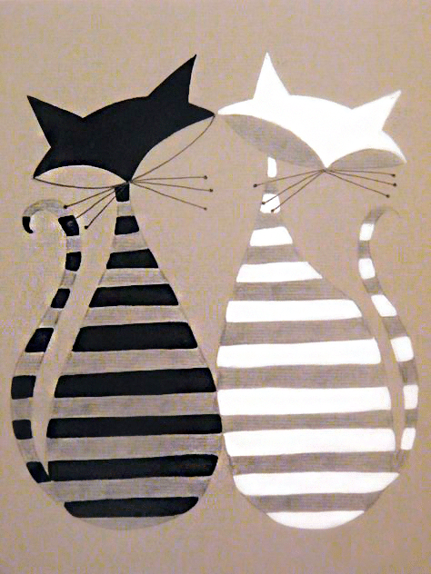 katzen abstrakt (mg 895) gobelin stickbild stickpackung