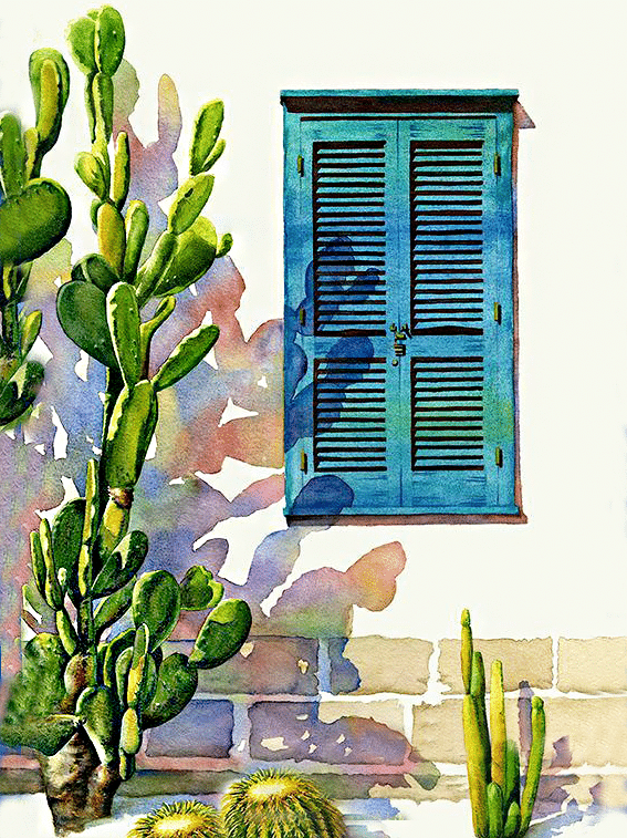 kakteen unter dem fenster (mg 899) gobelin stickbild stickpackung