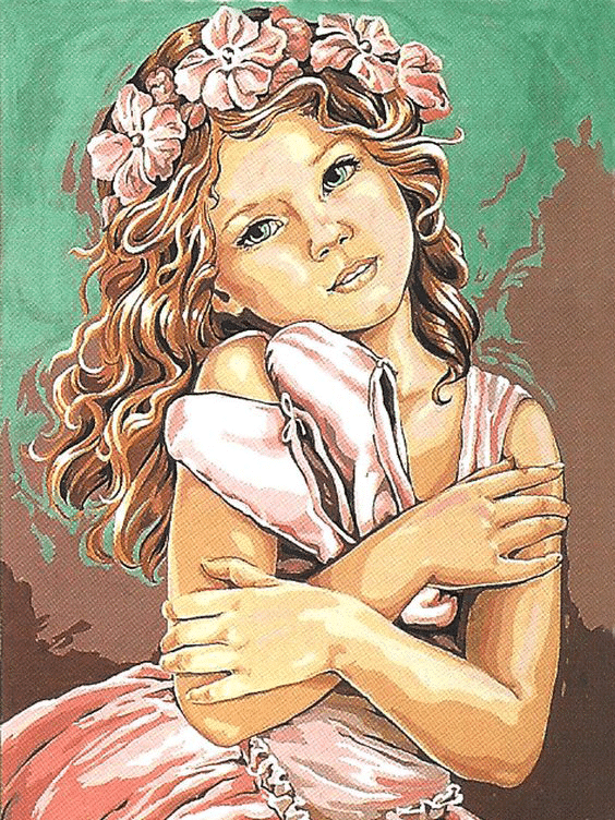 kleine ballerina (mg 920) gobelin stickbild stickpackung