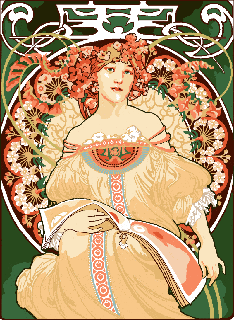 alphonse mucha (mu 008) gobelin stickbild stickpackung