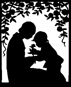 schwarzweiß silhouette (si 018) gobelin stickbild stickpackung