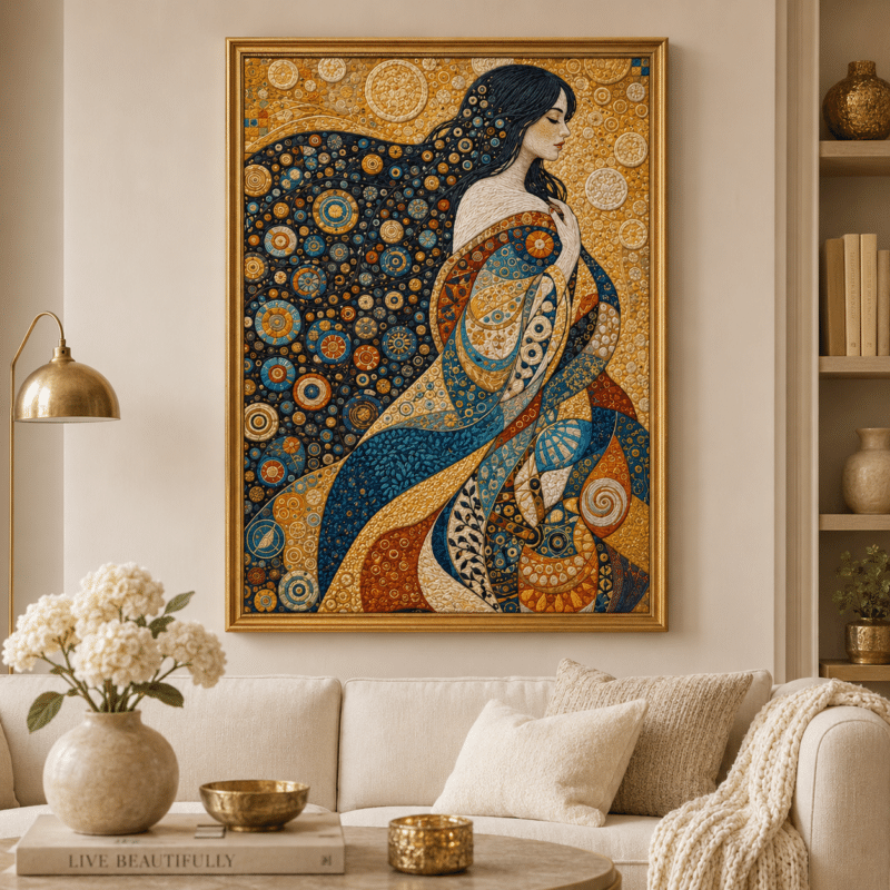 klimt inspiriertes kunstwerk ii. (mg 1109) gobelin stickbild stickpackung (másolat)