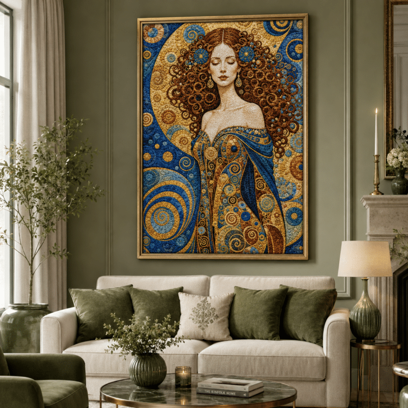 klimt inspiriertes kunstwerk ii. (mg 1109) gobelin stickbild stickpackung (másolat)