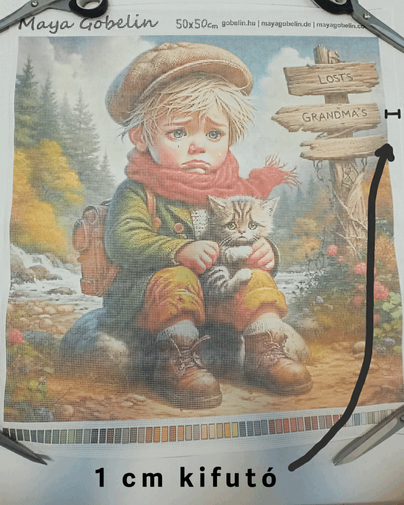 verlorener kleiner junge 40x50 cm, feiner stramin (88 stich / 10 cm) (másolat)