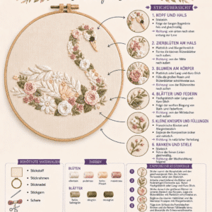 romantischer schwan (mgh 037) kreuzstich set