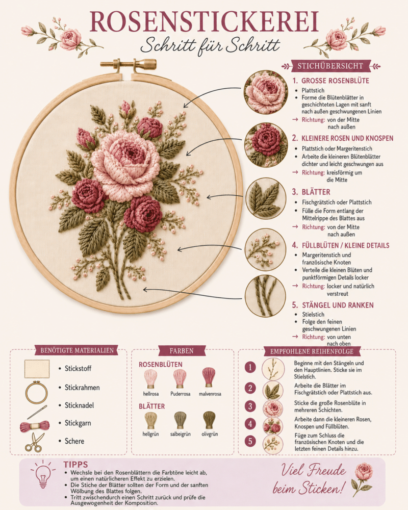 rose (mgh 041) kreuzstich set