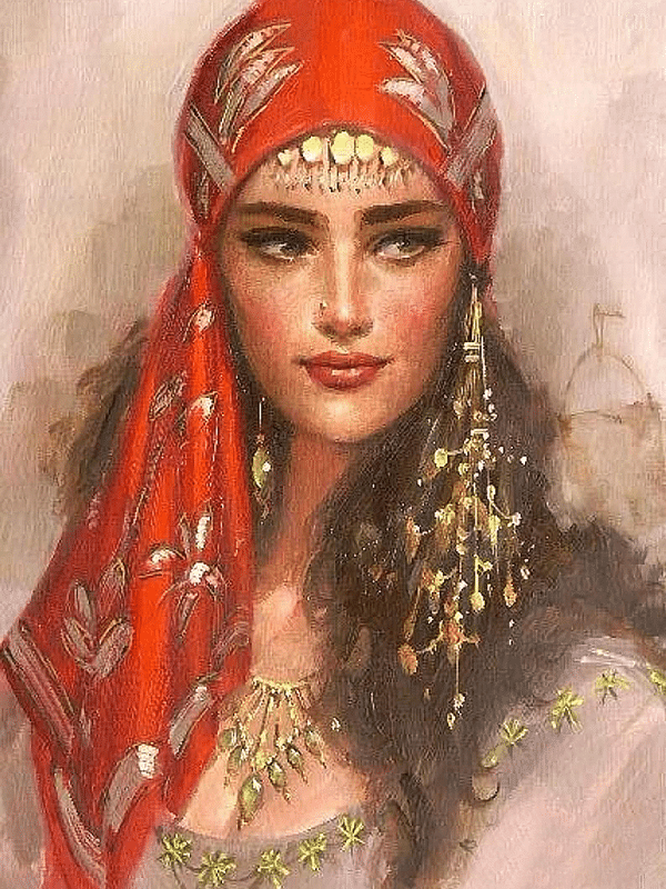 roma mädchen ii – gemälde (mg 493) (másolat)