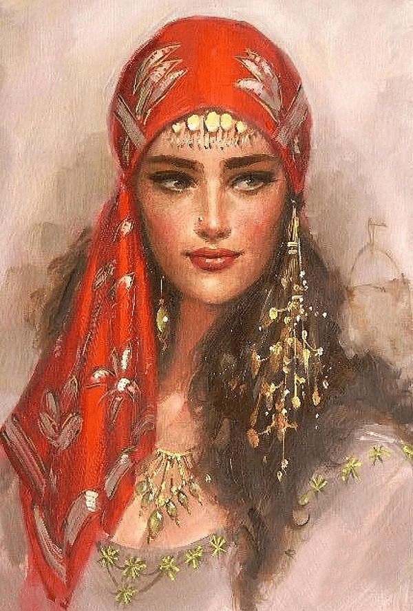 roma mädchen ii – gemälde (mg 493) (másolat)