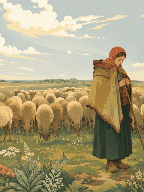 jean françois millet – hirtenmädchen mit ihrer herde, überarbeitet (mg 1225)