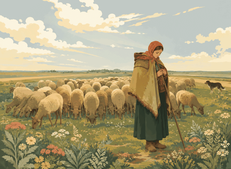 jean françois millet – hirtenmädchen mit ihrer herde, überarbeitet (mg 1225)